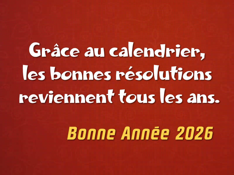 Image drôle: Bonnes résolutions 2026