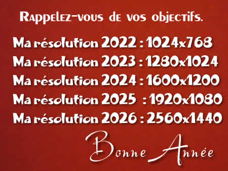 Modifier votre résolution d'écran pour 2026 image drôle chaque année améliore la résolution de mon moniteur.