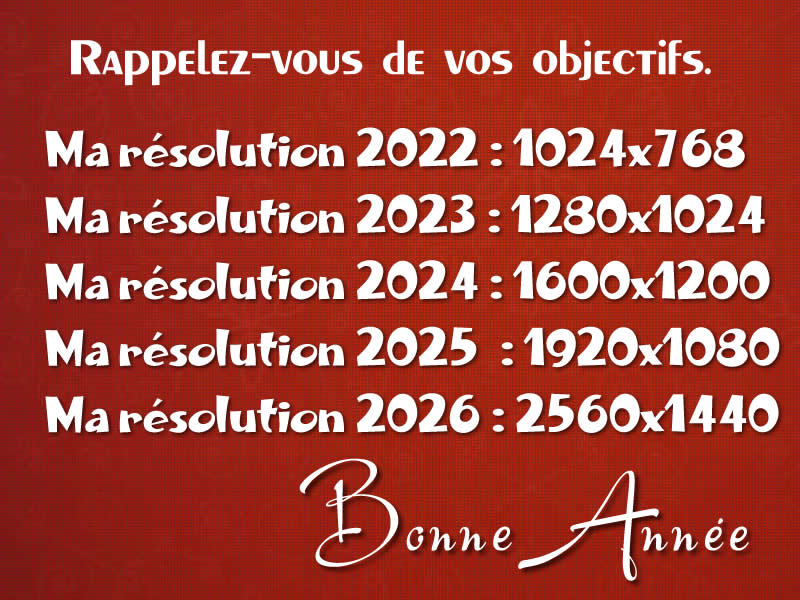 Image drôle: Bonnes résolutions 2027
