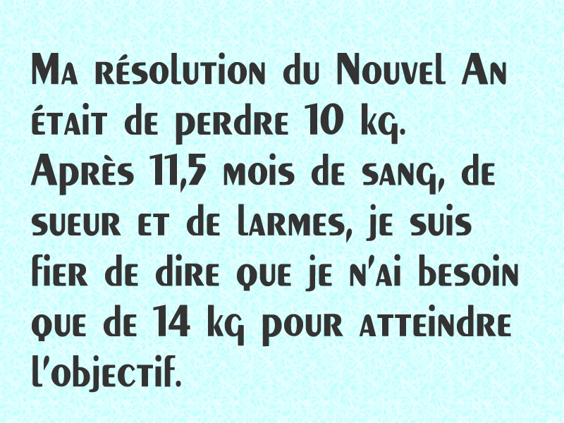 Image drôle: Bonnes résolutions 2025