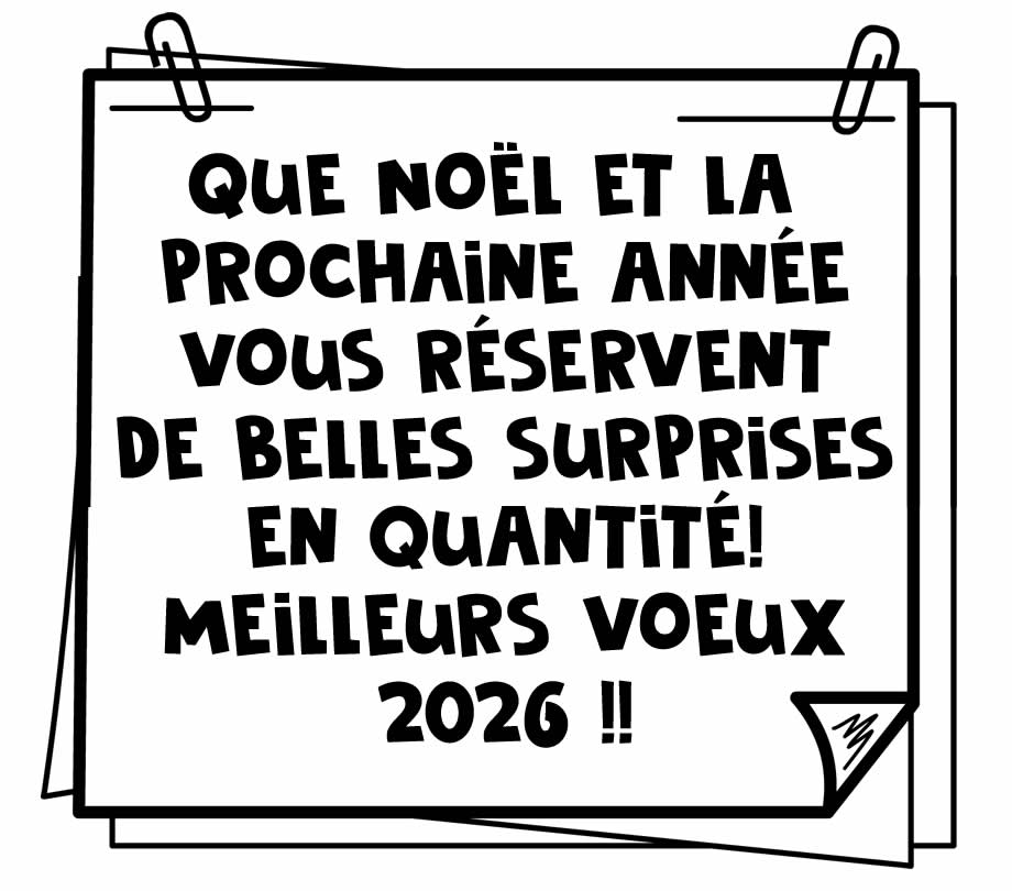 Image avec texte belles surprises en quantité en 2026!!