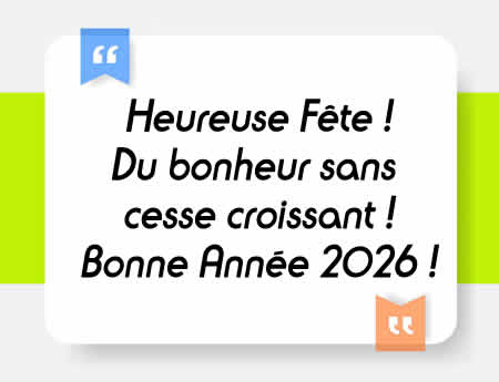 Image Heureuse Fête 2026! Du bonheur sans cesse croissant !