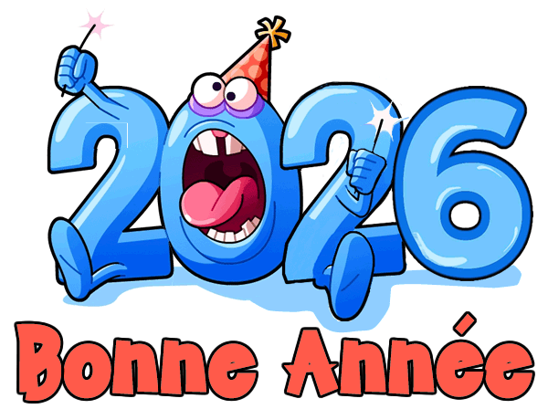 carte de voeux Bonne année GIF animé drôle