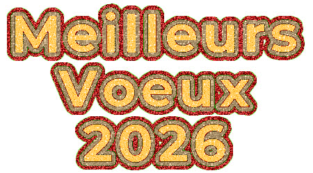 Gif Meilleurs voeux 2026 en or