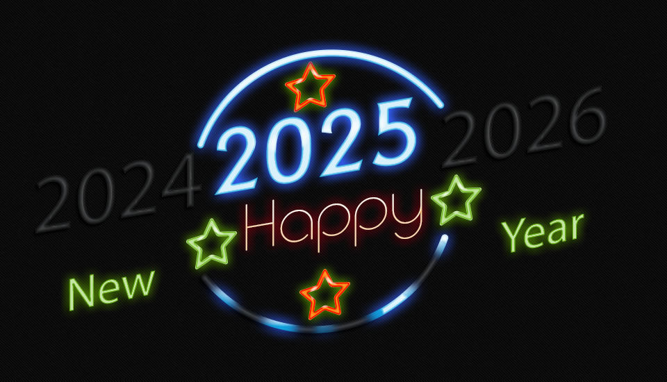 carte de voeux de Nouvel An 2025 belle, joyeuse et élégante