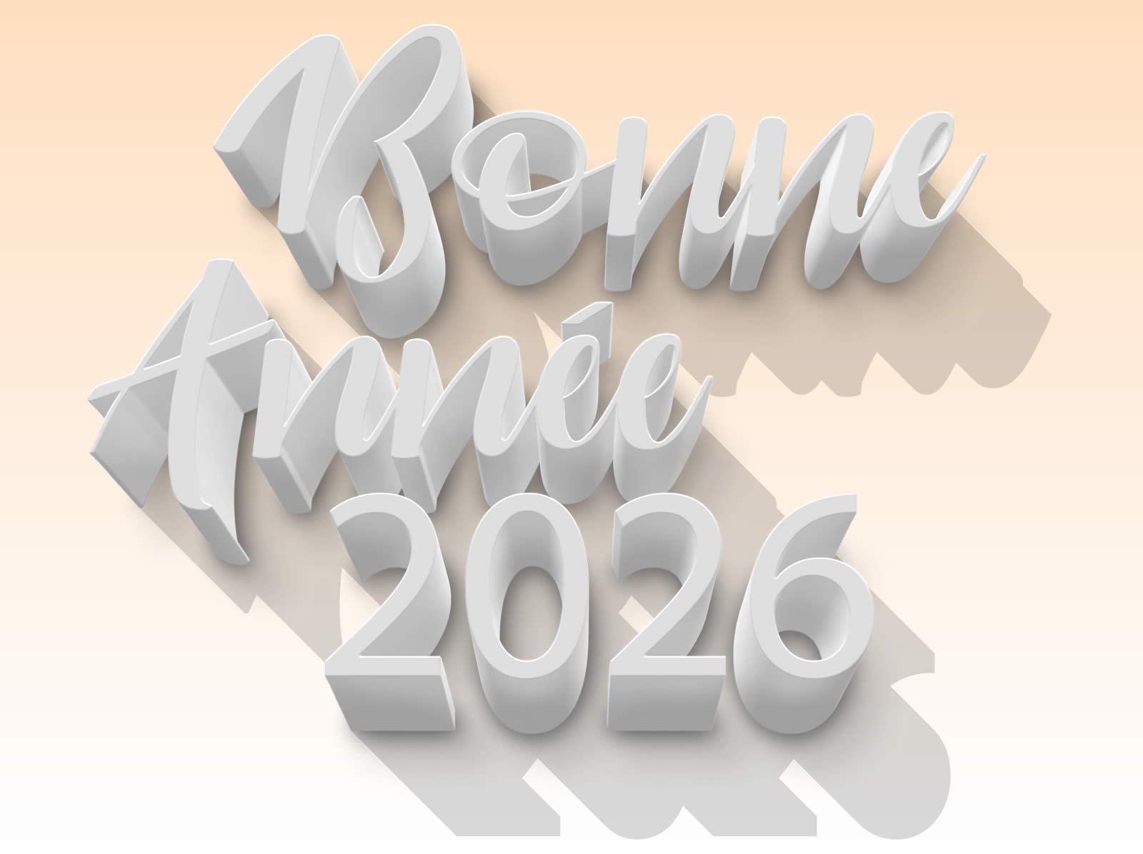 Image Bonne année 2026 en police calligraphique
