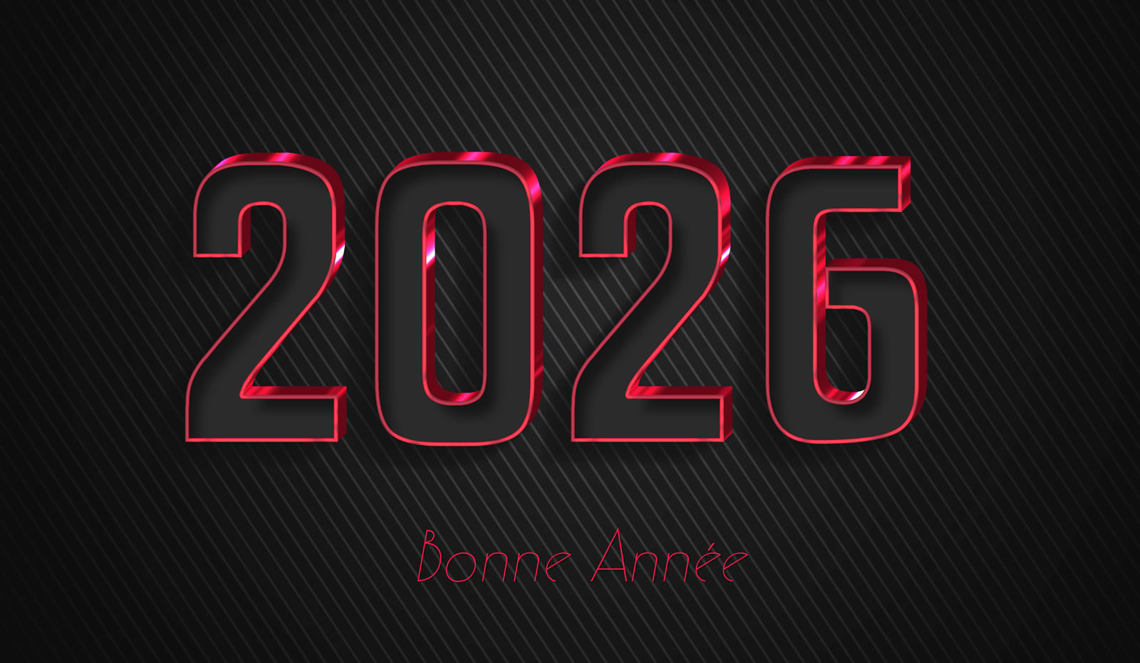 Bonne année 2026 Image Elegant 2026 noir