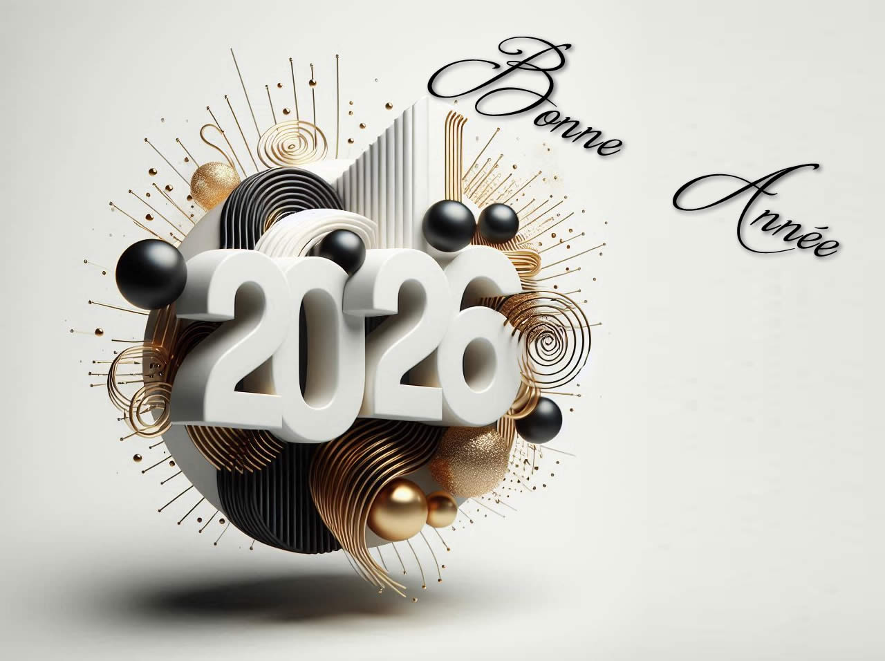 Image 2026 dans des couleurs claires et en 3D avec une ombre