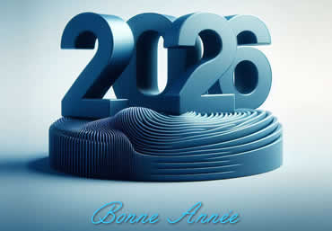 image bonne année 2026 bleu noir