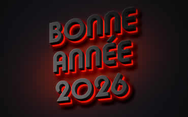 Cartes 2026 éclairée en rouge