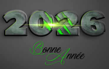 Image 2026 rayé vert pour une nouvelle année déterminée