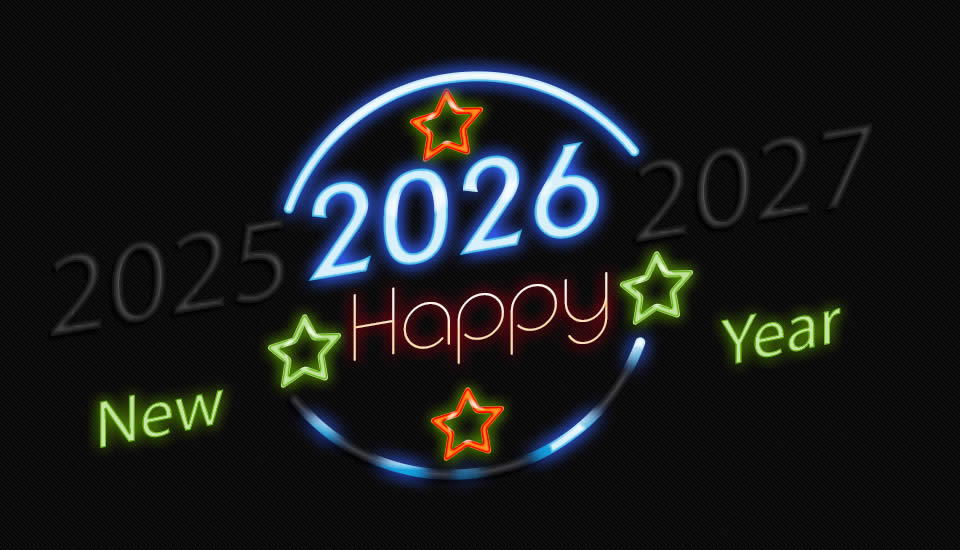 carte de voeux de Nouvel An 2026 belle, joyeuse et élégante