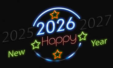 Image 2026 avec néons lumineux