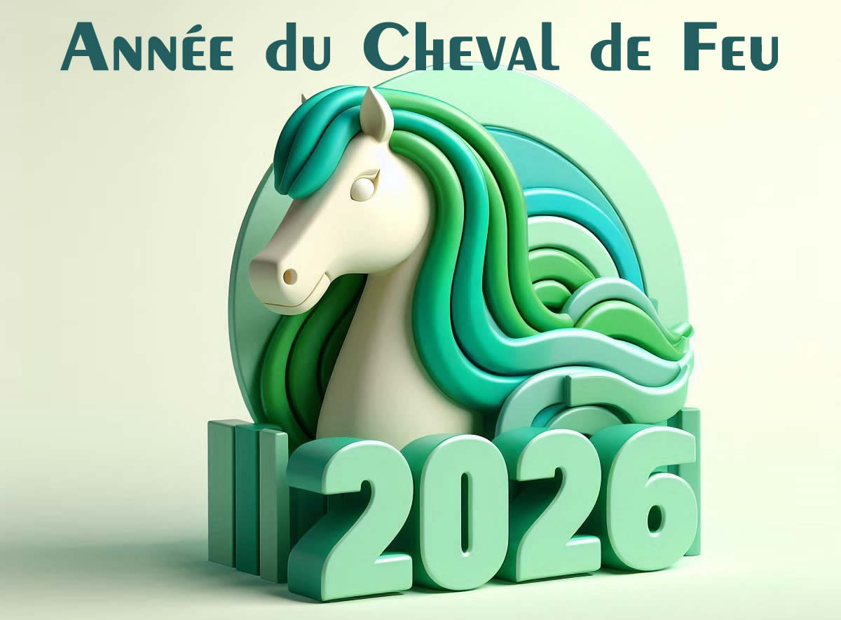 Image Bonne Année 2026 chinois année du Cheval de Feu