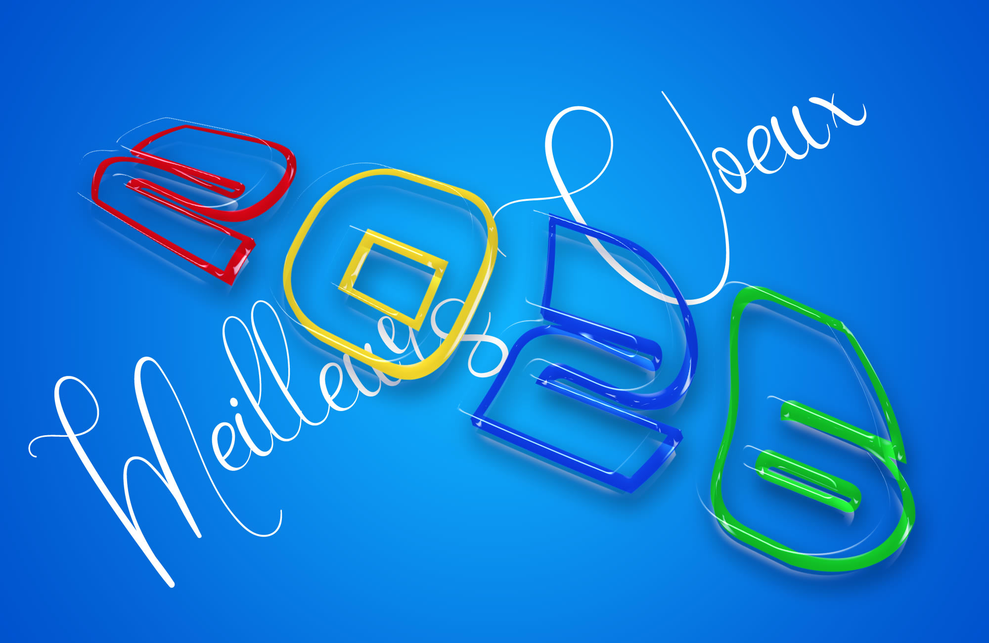 Image meilleurs voeux 2026 multicolore