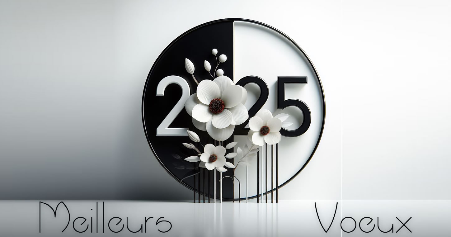 Image Meilleurs Voeux 2025 avec une fleur