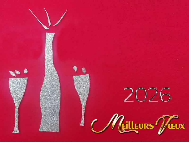 Toastons la nouvelle année avec joie