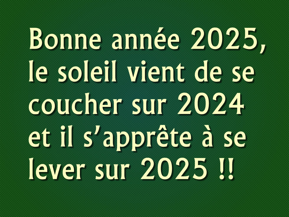 Le soleil se lever sur 2025