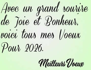 tous mes voeux pour 2026